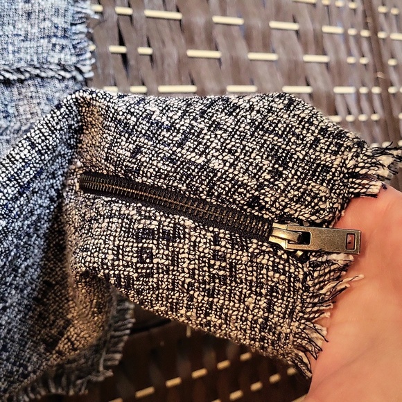 Banana Republic Blue/ Grey / Black Tweed Blazer Sz 10 - Picture 3 of 5